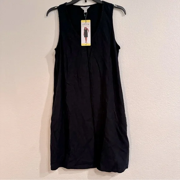 Orvis | Dresses | Orvis Simple Black Minimalist Summer Linen Dress Pockets  Capsule Small | Poshmark